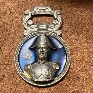 Decorative Silver and Blue Bottle Opener